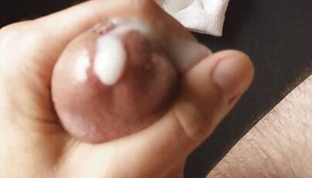 Cumshot in front of window
