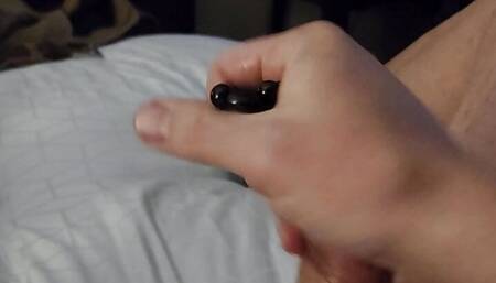 Pierced cumshot