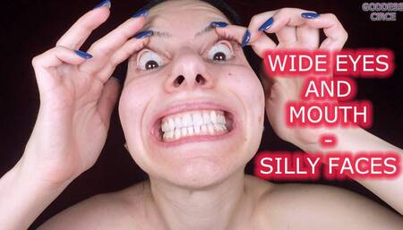 WIDE EYES AND MOUTH - SILLY FACES (Video request)