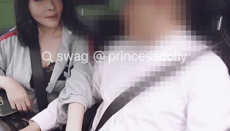 Fake taxi Fuck Asian passenger princessdolly with black stockings. SWAG.live DS-0002
