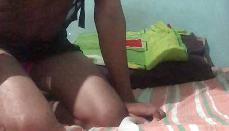 Wearing pany and silik night dress and bra beautiful sissy boy