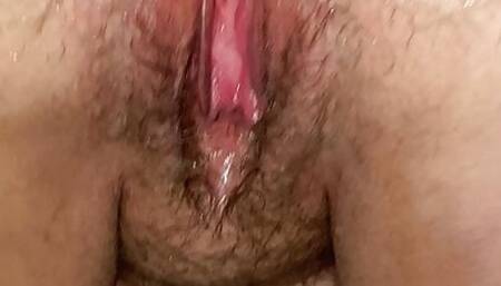 Bbw mature with nasty hairy wet pussy spreads her holes and gets a hairy fat cock