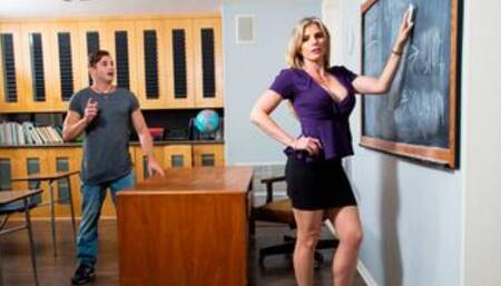 Table smut with smiling Cory Chase from My First Sex Teacher