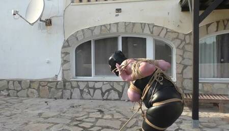 Titslave Eva - Cruel Predicament Breast Bondage Walk - The Challenge gets harder- Full Clip wmv HD