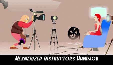 Mesmerized Instructor gives handjob