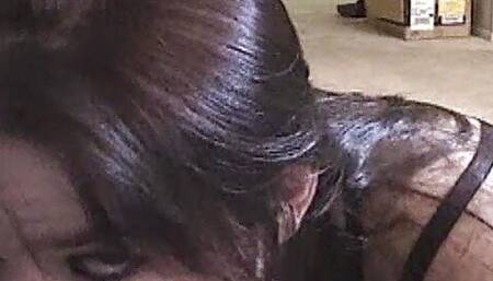 Emo slut sucks a massive sausage