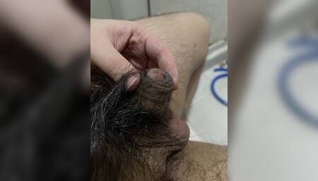 Asian fat boy with his small cock dick