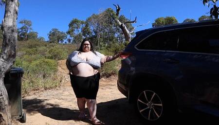 SSBBW car struggles (both sides of car)