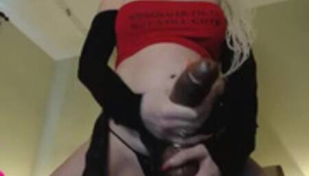 Spit in bitch's mouth and strapon (prerecorded cam show)