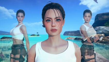 AI Shoujo Lara Croft in realistic 3D animated sex with multiple orgasms UNCENSORED