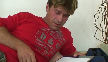 Very old blonde granny double penetration