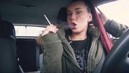 Smoking in car and some viewers mp4  HD