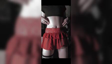 Amateur Crossdressing Trans Teen Strips For Camera