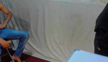Our hostel friend came to my room for quick masturbate