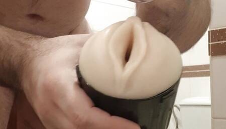 I Fuck The Rubber Pussy Until Strong Jets Of Sperm Jump, And Jets Of Sperm in Slow motion
