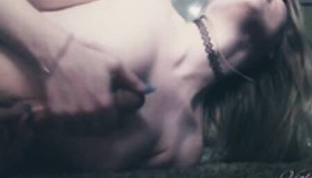 Sensual Dildo Blowjob - Blonde Cam slut Sucks Hard Cock on webcam