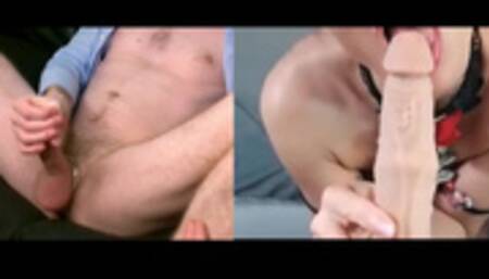 Dave Coronado calls Alita for a cam session to relax after work - Sexy girl & a Hot guy Masturbate!