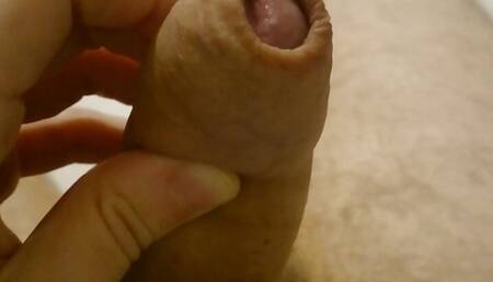 Nico's yummy foreskin and glans close-up