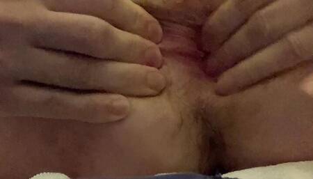 Working my asshole until it looks like a pussy