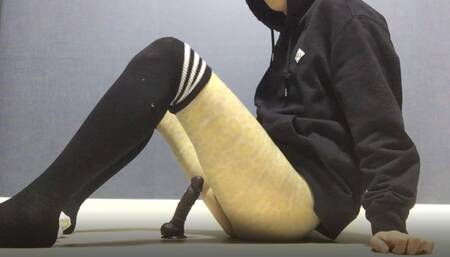 Asian Playing with Dildo