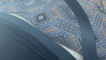 Fatty plays with huge belly while driving