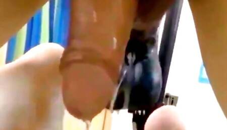 Heavy Precum Dripping On Fuck Machine