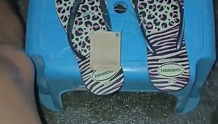 Cum In Havaianas Slim Animal Print