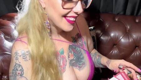 Two Marlboro chain * Nose exhales * Long Drag  * PVC Vinyl * Coughing