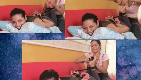 Barbara Revenge Tickles Ceci's Soles