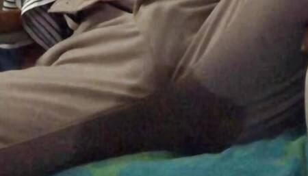 Pissing on my pants and masturbatibg