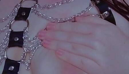 Dildo fuck with harness from a fat German