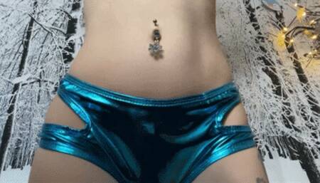 Dangle Snowflake Belly Ring Belly Button Fingering (HD) WMV