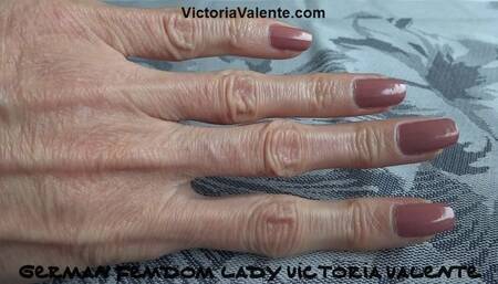 Classic nails of normal length - close-up