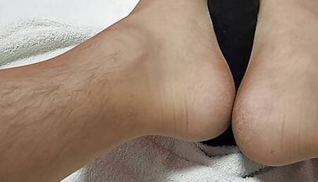 Footjob with dildo in nylons