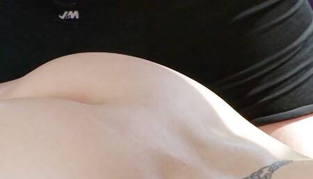 Guy gives curvy brunette a massage then they fuck using toys