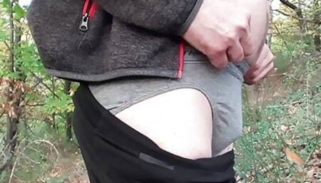 I cum in the woods