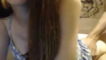 Stepdad fucked his stepdaughter as soon as she put on her mom's old dress