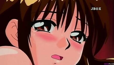 Anime pussy and ass filled with toys