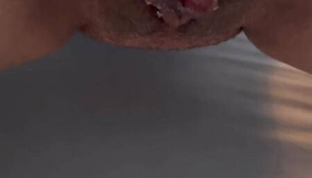 Expelling all the cum from my pussy with final surprise