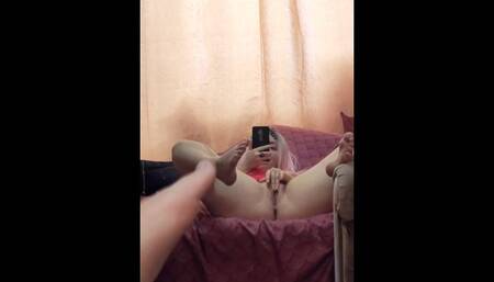 Selfie Masturbation Games with Mirror at Home Today - Hanna ZImmer