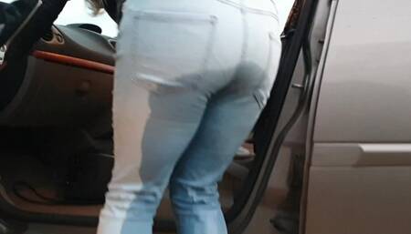 ⭐ Public Wetting in Tight Blue Jeans, then Rewetting them again Later! (No Toilets Allowed) ;)