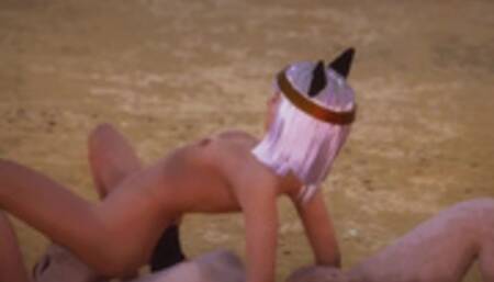 Клеопатра и Кошка FURRY лизание новой и влажной писечки