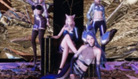 [MMD] KDA - more Ahri Akali Evelynn Kaisa Kda Seraphine all out 4K 60FPS