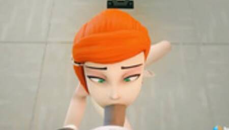 Gwen (Ben 10) Blows Raven's Big Cock (Teen Titans) (with ASMR Sound) 3d Animation Hentai Anime Loop