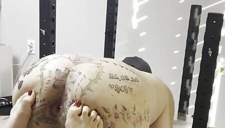 Korean Femdom TATTOO SLAVE asshole