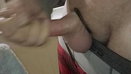 Stroking my big load out
