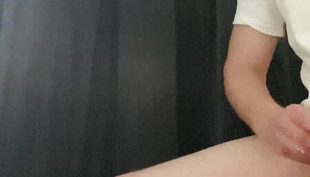 Swedish guy jerking off and cumming with cock ring