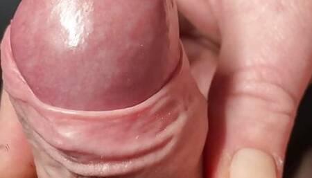 Huge uncut foreskin dick jerkoff
