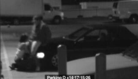 Cock whore sucks off security attendant