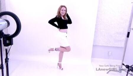 Horny blonde takes huge cock deepthroat